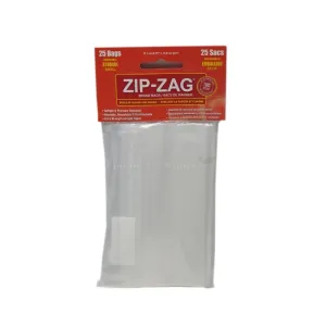 1 Ounce Zip Zag Sandwich Bag  - 25 Pack