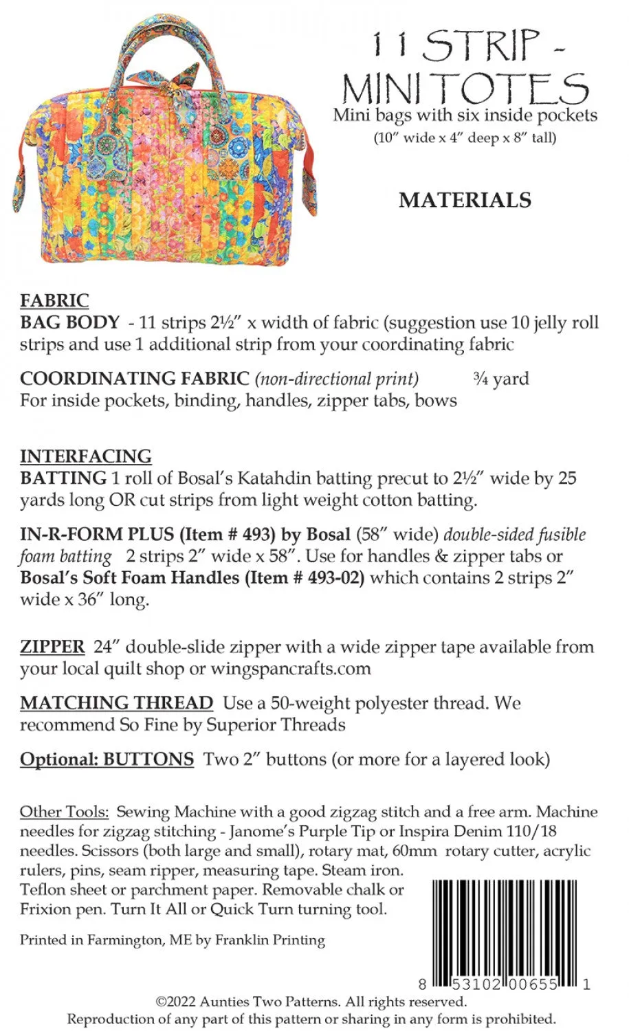 11 Strip Mini Totes