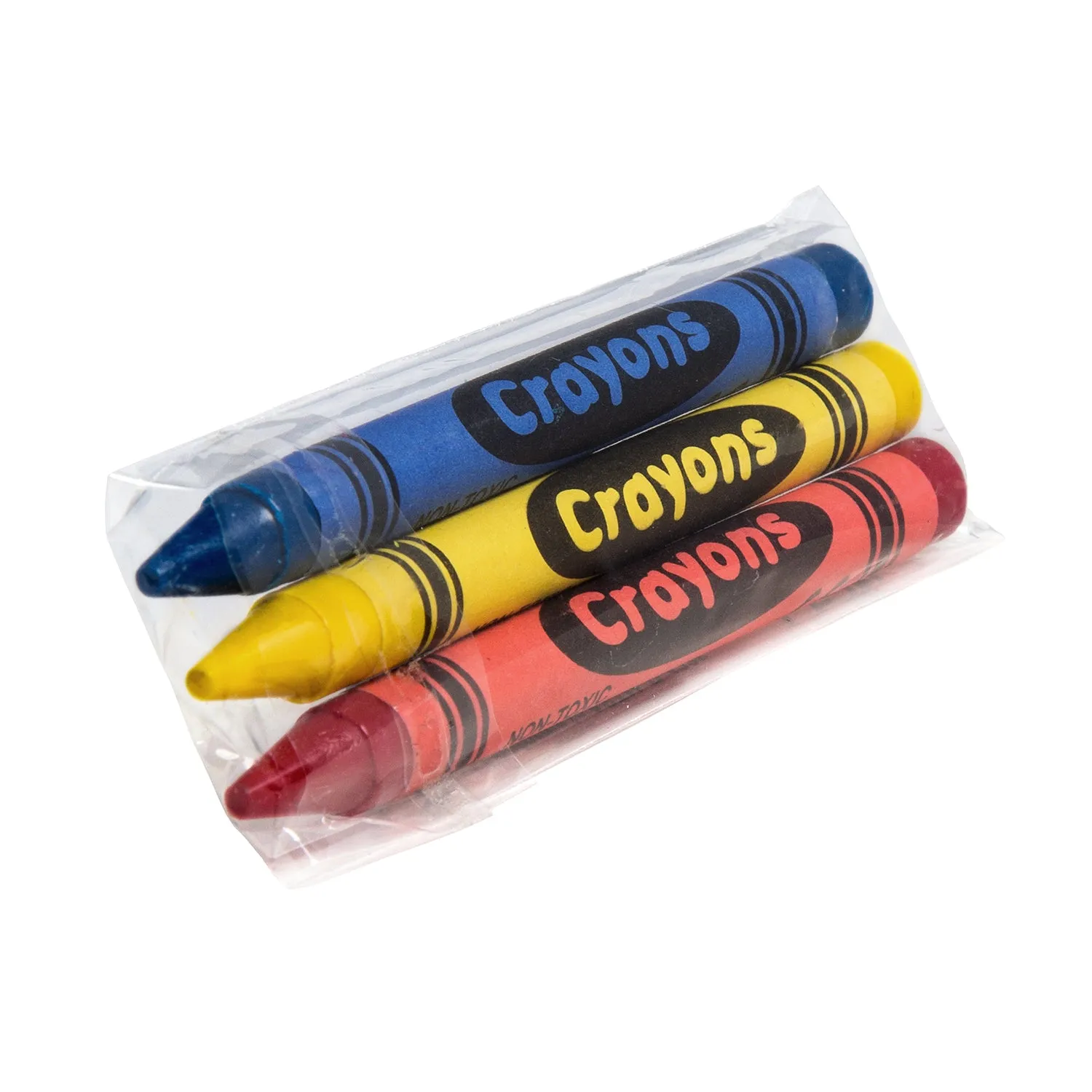 3-Color Pack Cello Wrapped Crayons, Case of 720