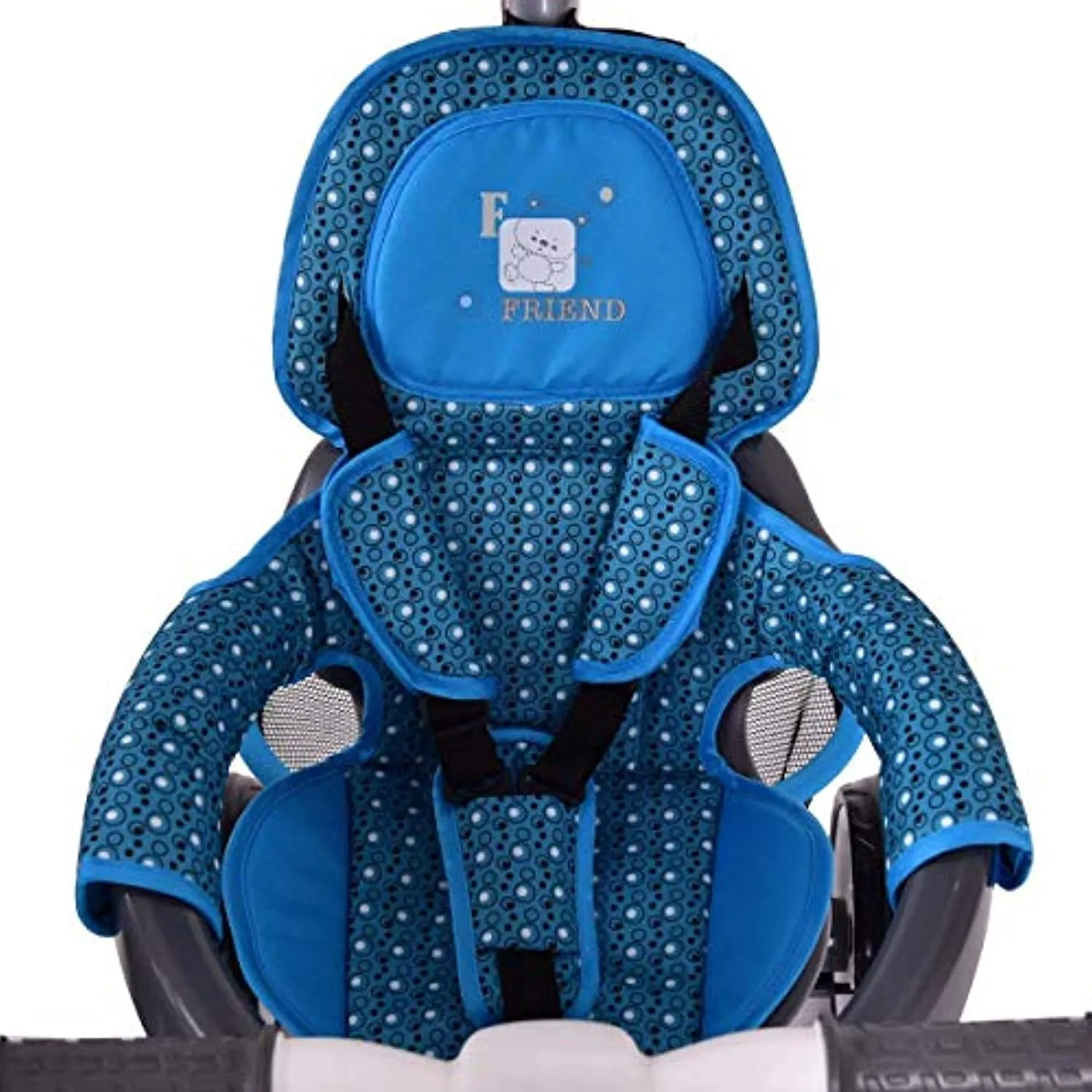 4 in 1 Twins Kids Trike Safety Double Rotatable Seat w/Basket (Blue)