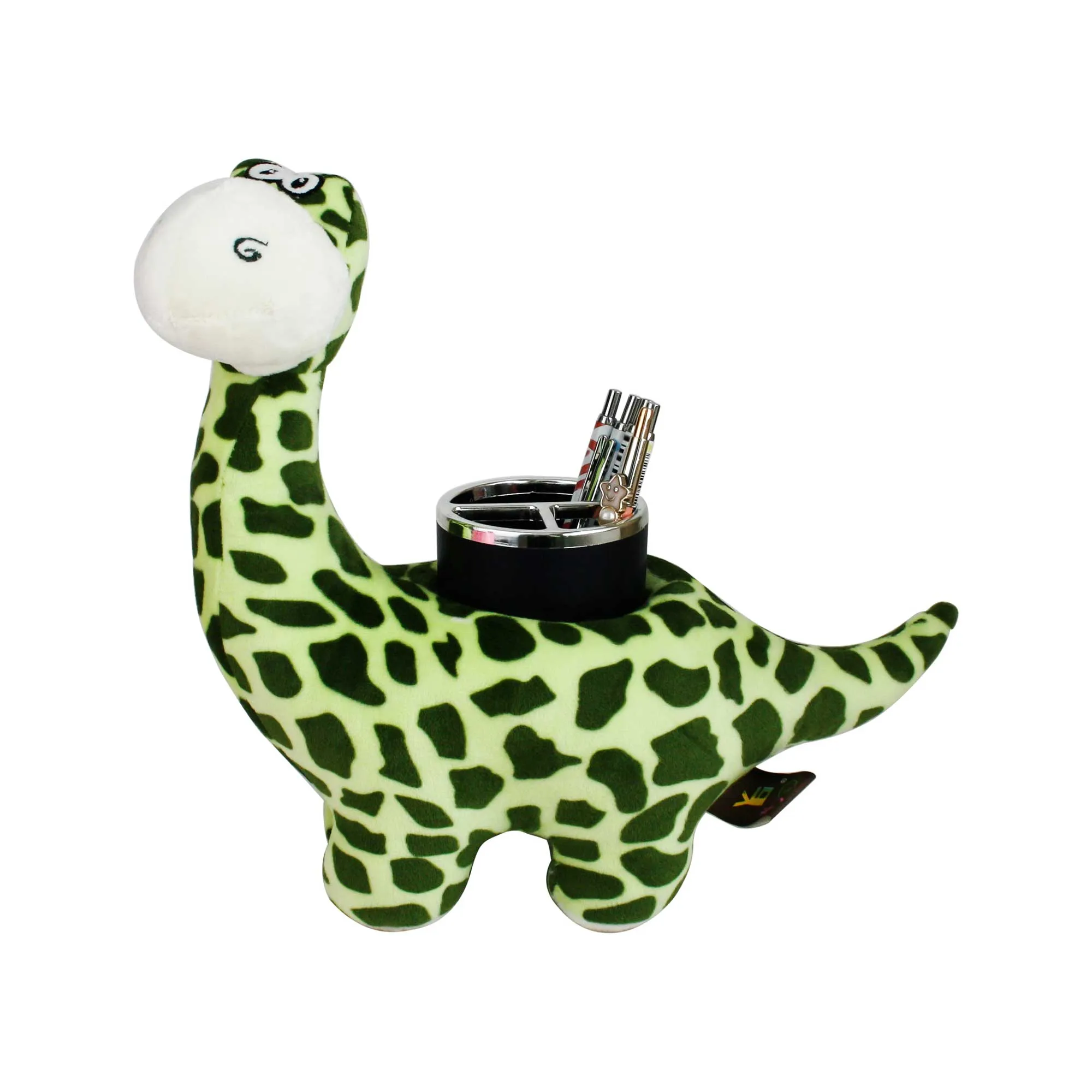 Adorable Dino Plush Pen Holder - Soft & Cuddly Desk Accessory for Kids