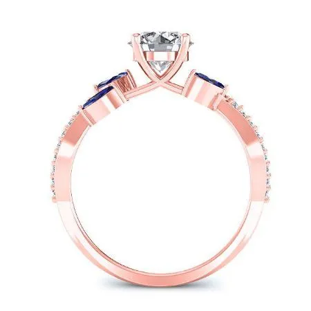 Alba - GIA Natural Round Diamond Bridal Set
