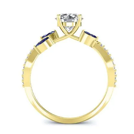 Alba - GIA Natural Round Diamond Bridal Set