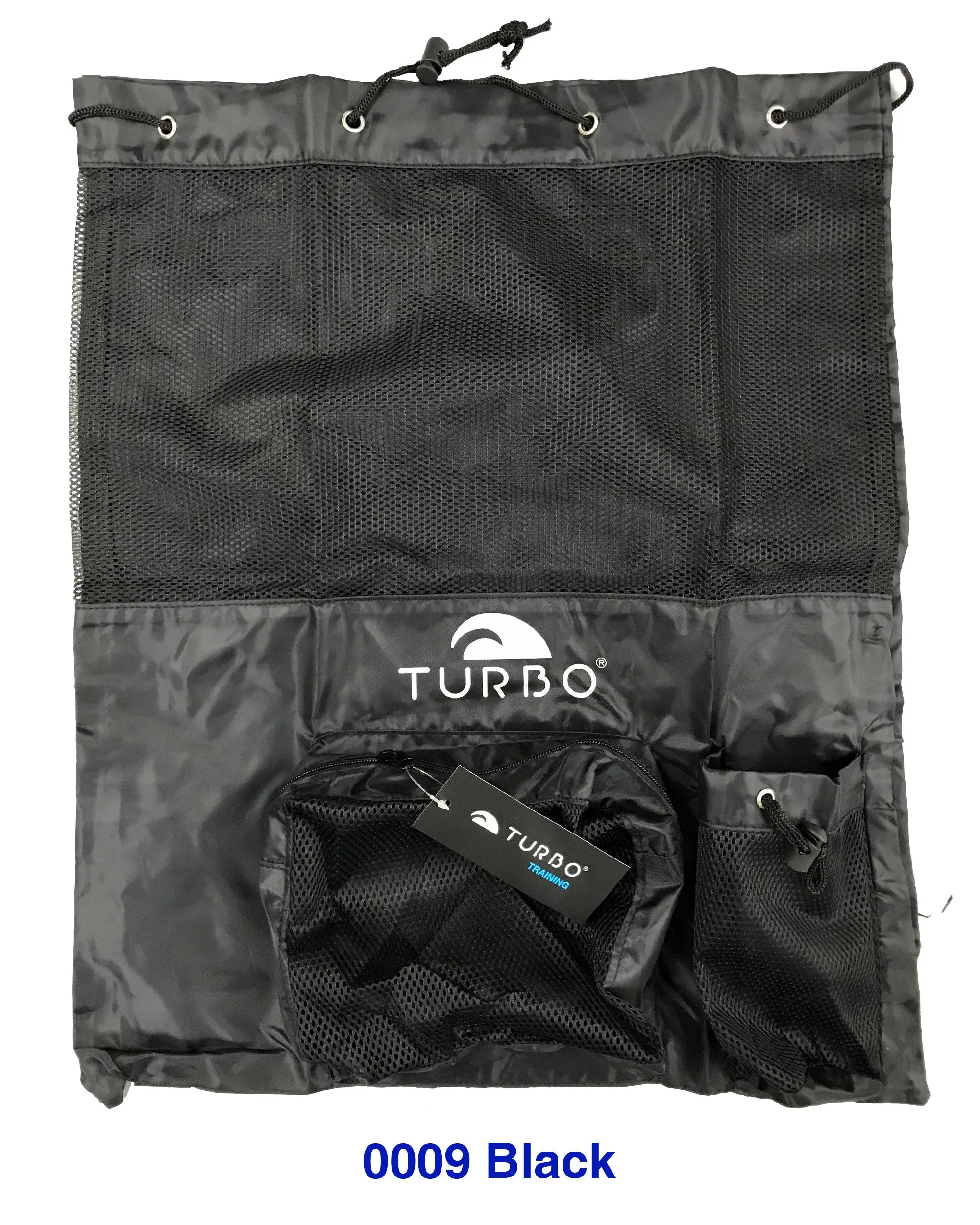 Bag - Drawstring Mesh Backpack With Pockets