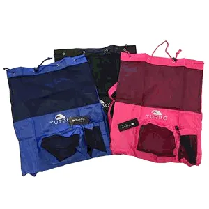 Bag - Drawstring Mesh Backpack With Pockets