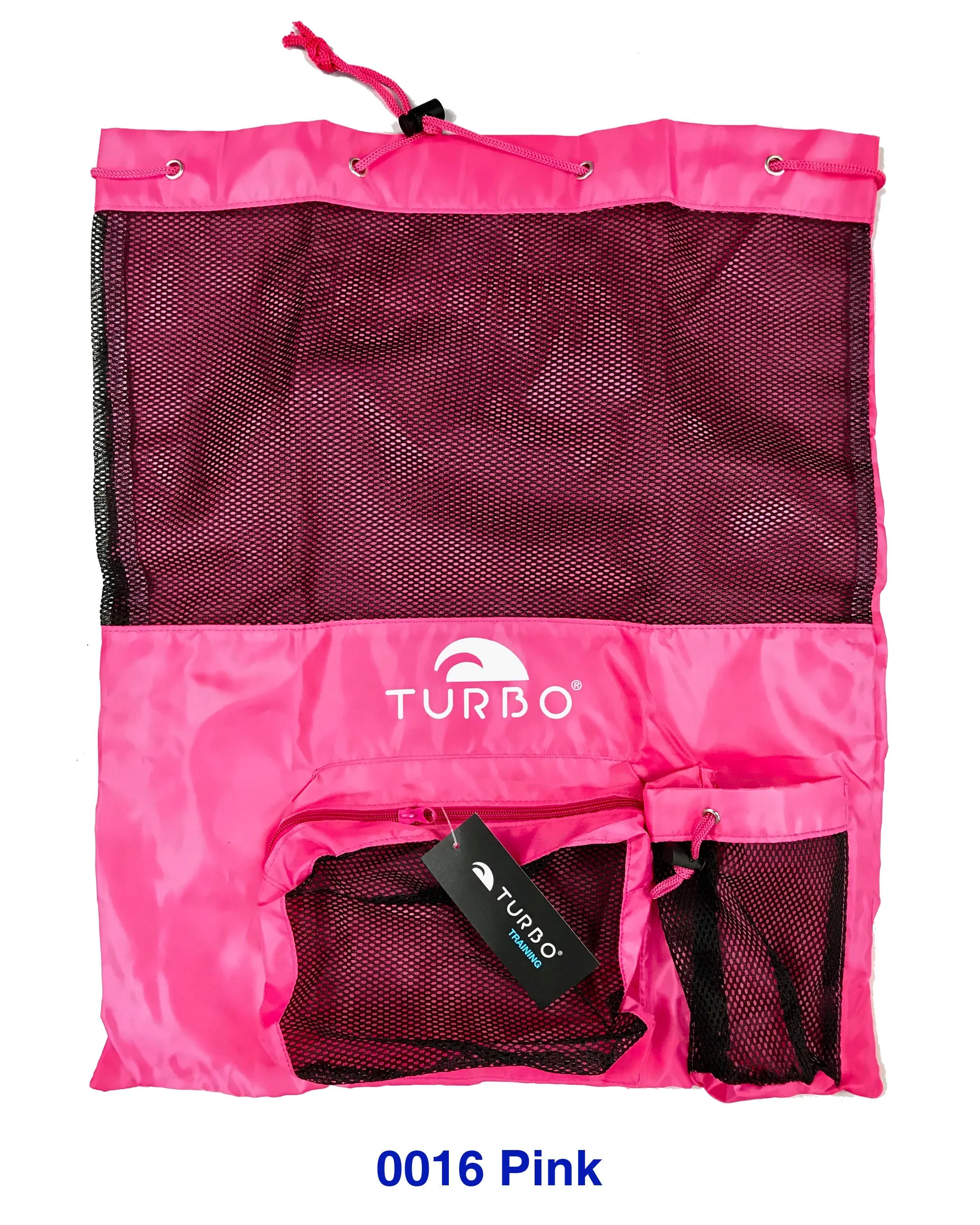 Bag - Drawstring Mesh Backpack With Pockets