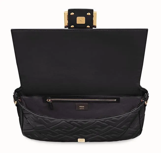 Baguette Large Leather Bag - Pink, White, Black