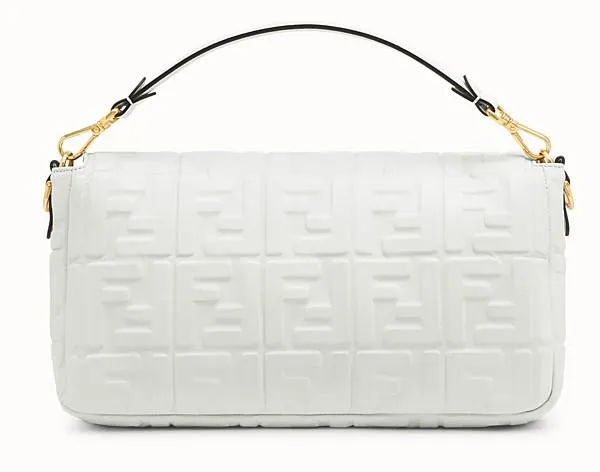 Baguette Large Leather Bag - Pink, White, Black