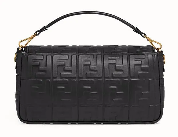 Baguette Large Leather Bag - Pink, White, Black