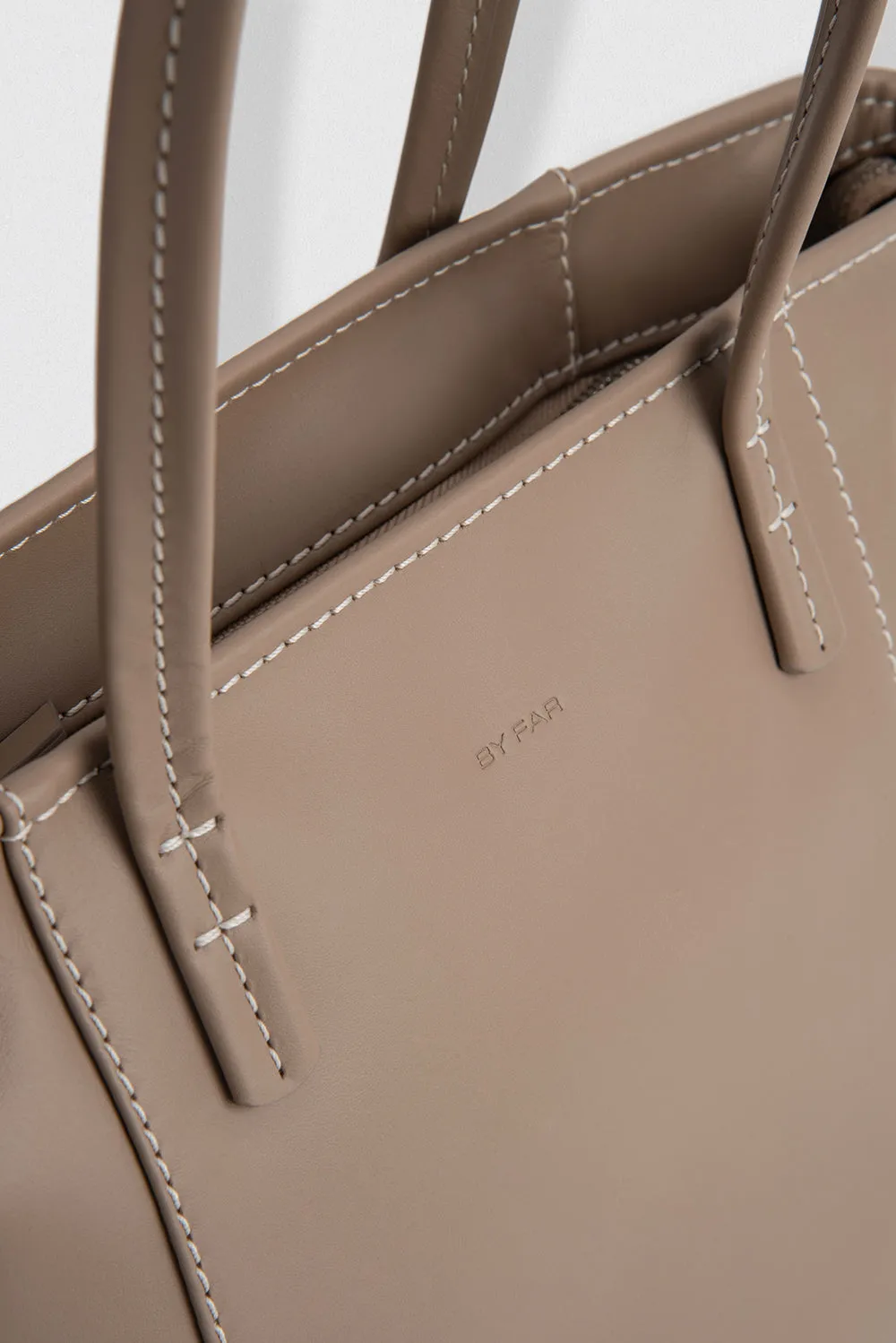 Bar Tote Taupe Box Calf Leather