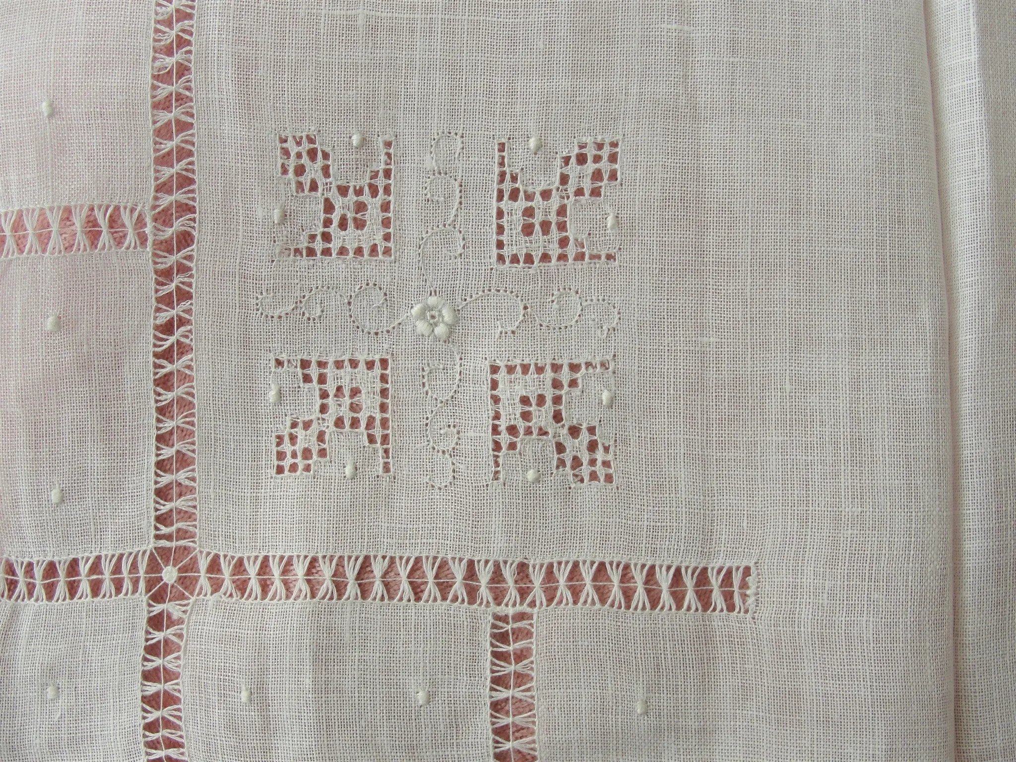 BEAUTIFUL Lace Drawnthread Hankie BRIDAL Wedding Handkerchief Hanky Hand Embroidery Openwork Lace Collectible Hankies