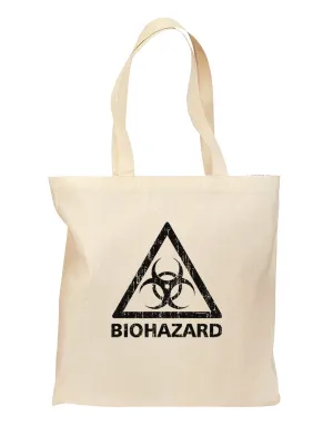 Biohazard Sign Distressed Grocery Tote Bag