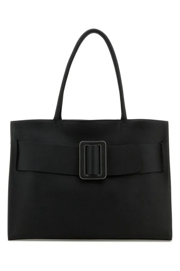 Boyy Women Black Leather Bobby Soft Shopping Bag