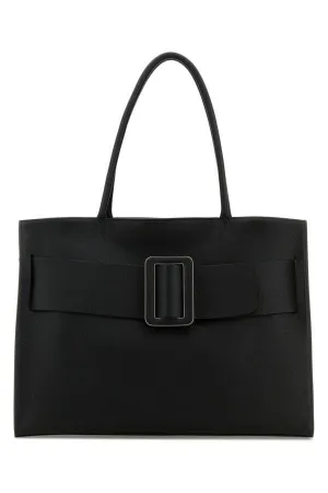 Boyy Women Black Leather Bobby Soft Shopping Bag