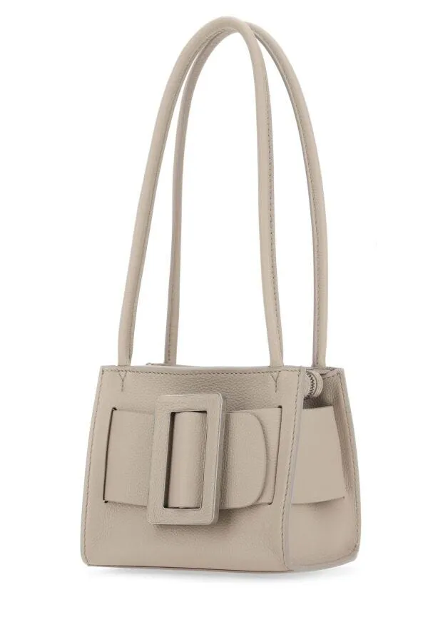 Boyy Women Dove Grey Leather Bobby 18 Soft Shoulder Bag