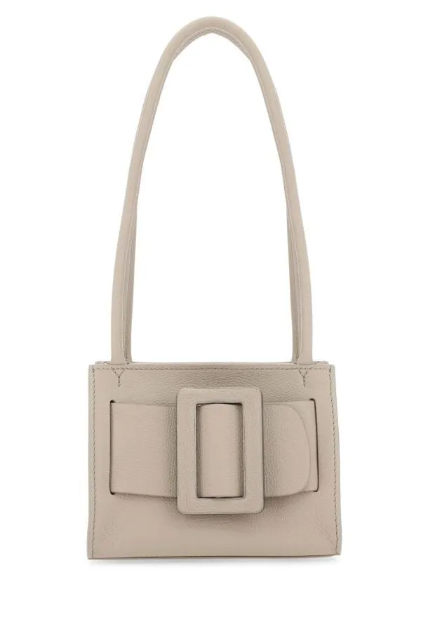 Boyy Women Dove Grey Leather Bobby 18 Soft Shoulder Bag