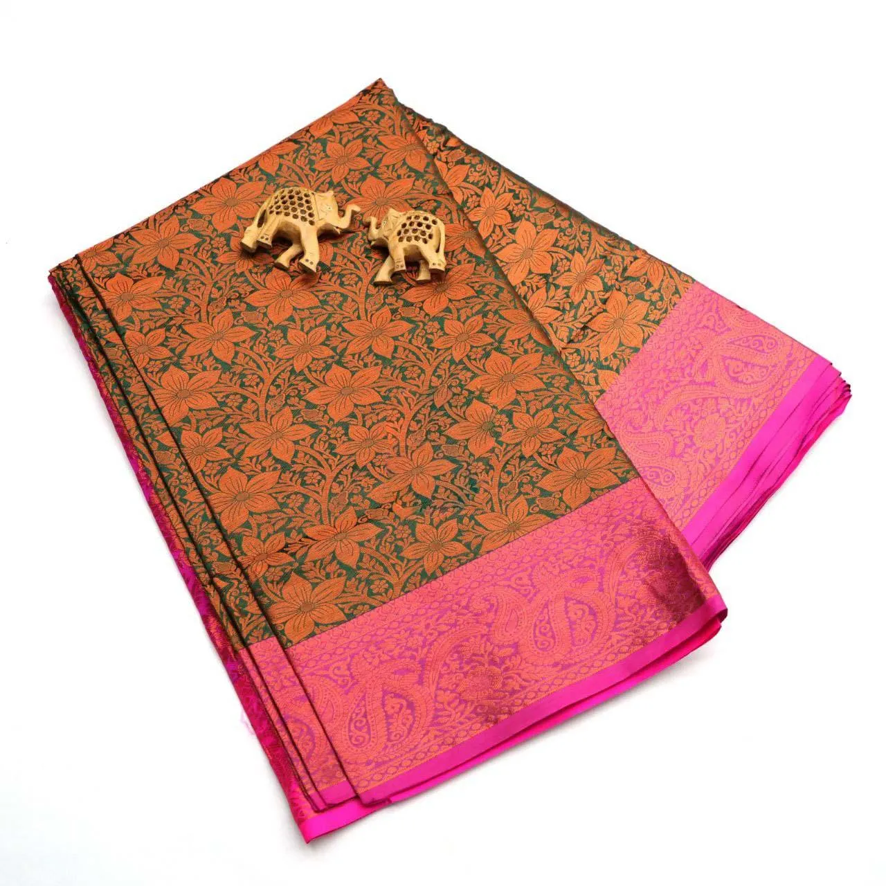 Bridal  wear kasavu border silk sarees