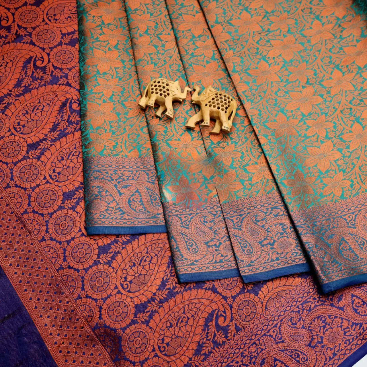 Bridal  wear kasavu border silk sarees