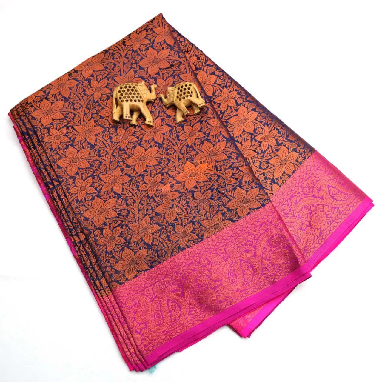 Bridal  wear kasavu border silk sarees