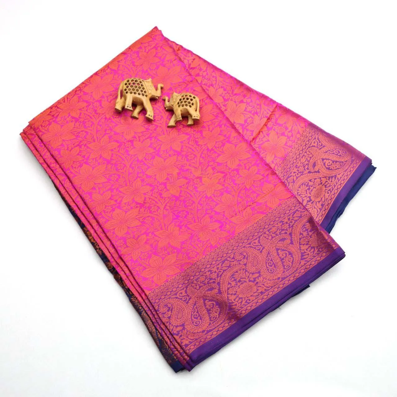 Bridal  wear kasavu border silk sarees