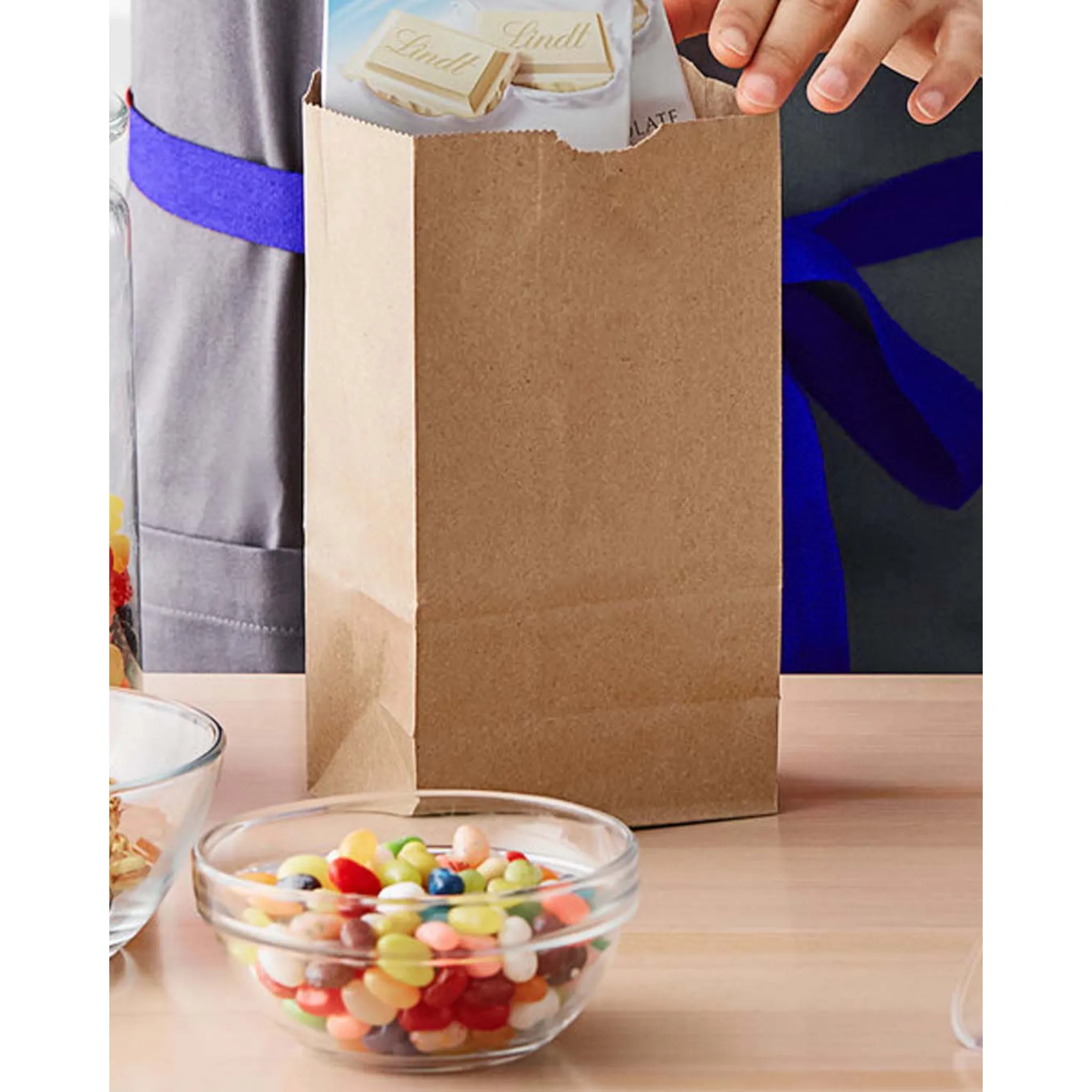 Brown Kraft Paper Bags No.5 12.5x27 6.5cm 50pack