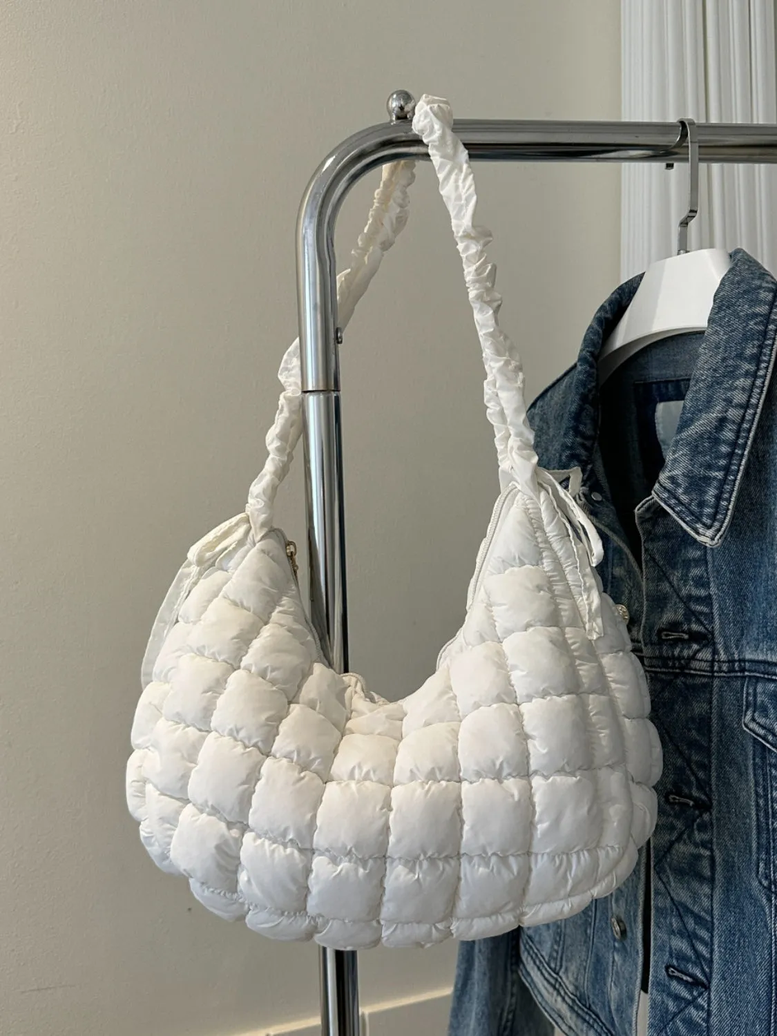 Bubble Quilted Shoulder Bag