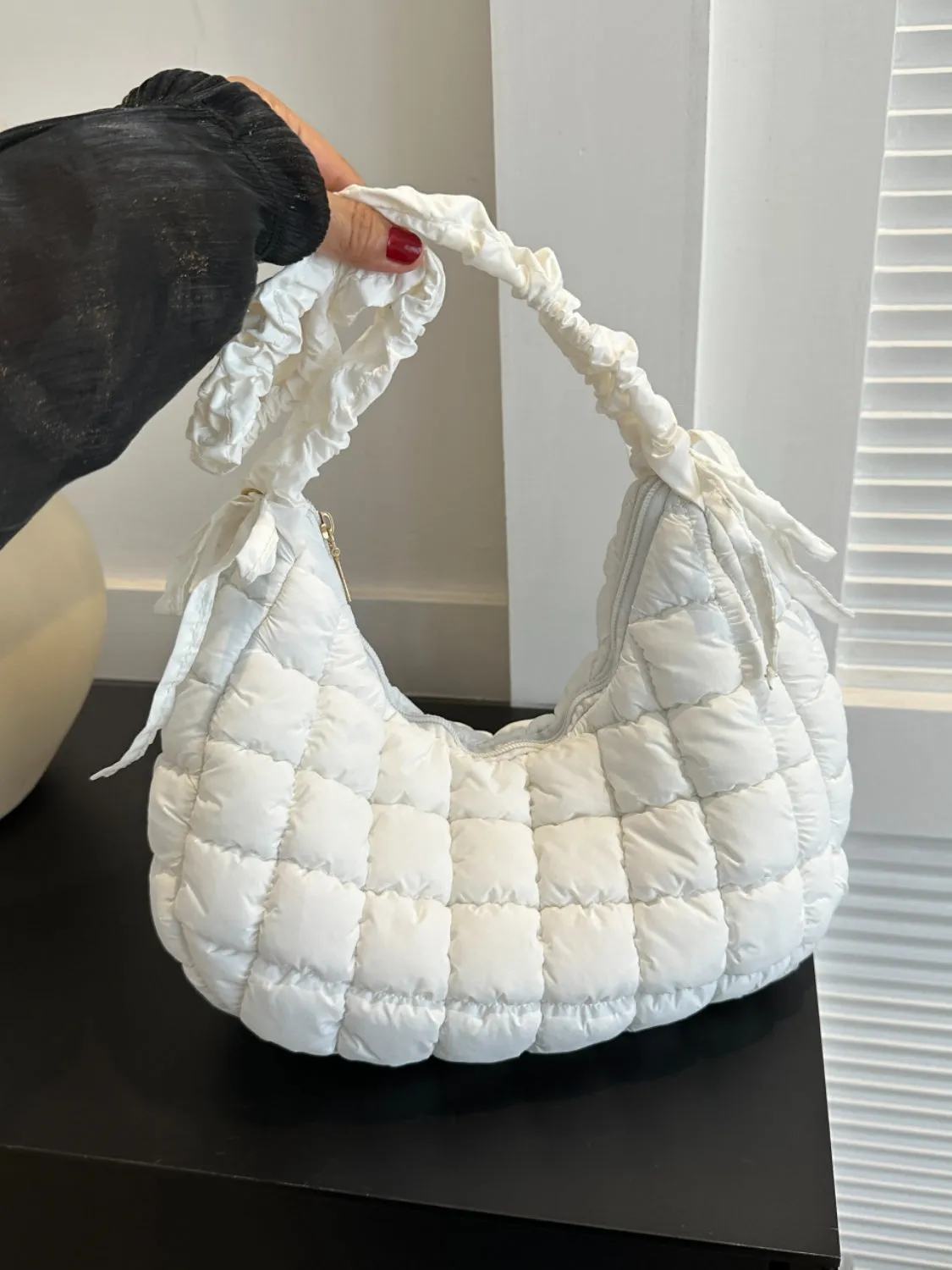 Bubble Quilted Shoulder Bag