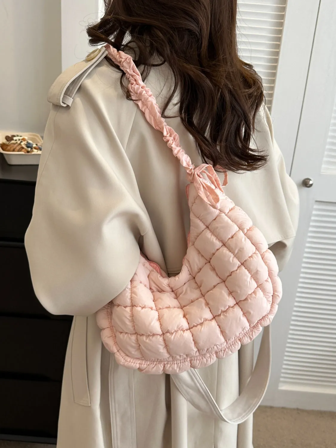 Bubble Quilted Shoulder Bag