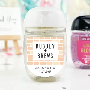 Bubbly and Brews Hand Sanitizer Favor Labels