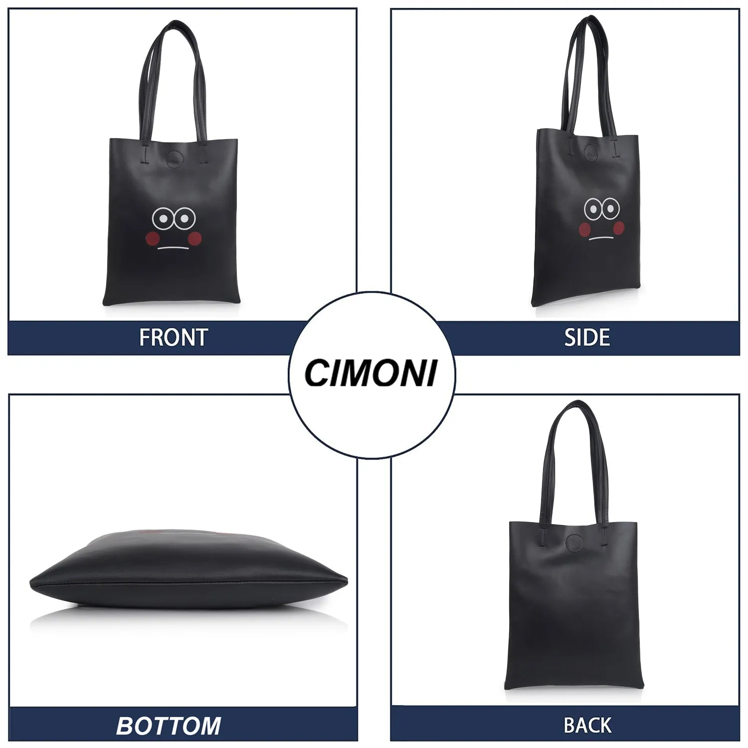 CIMONI Vegan Leather Stylish Handheld Shoulder Unique Design Daytrip Shopping Women Handbag