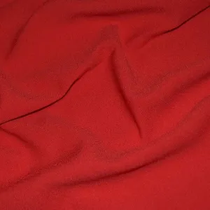 Classic Red Famous Designer Crepe Back Satin Fabric