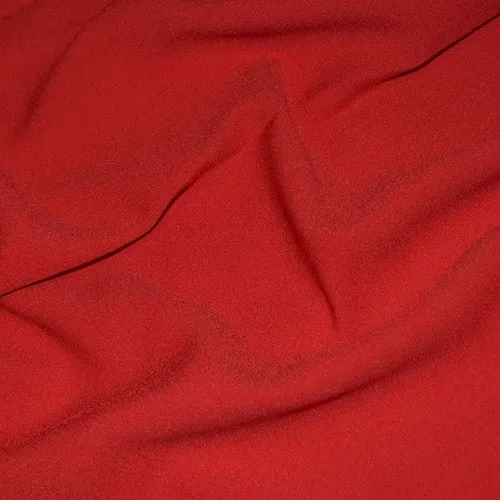 Classic Red Famous Designer Crepe Back Satin Fabric