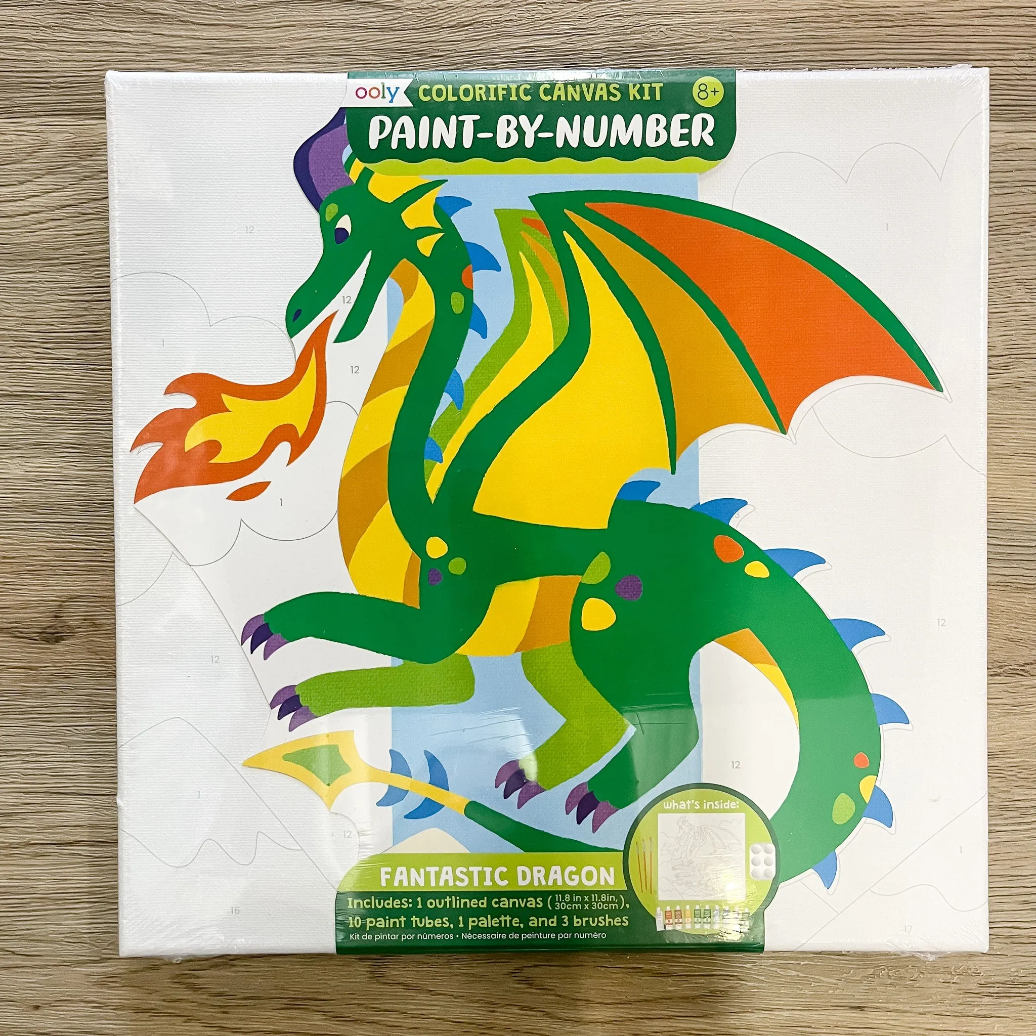 Colorific Canvas Paint By Number Kit: Fantastic Dragons by OOLY