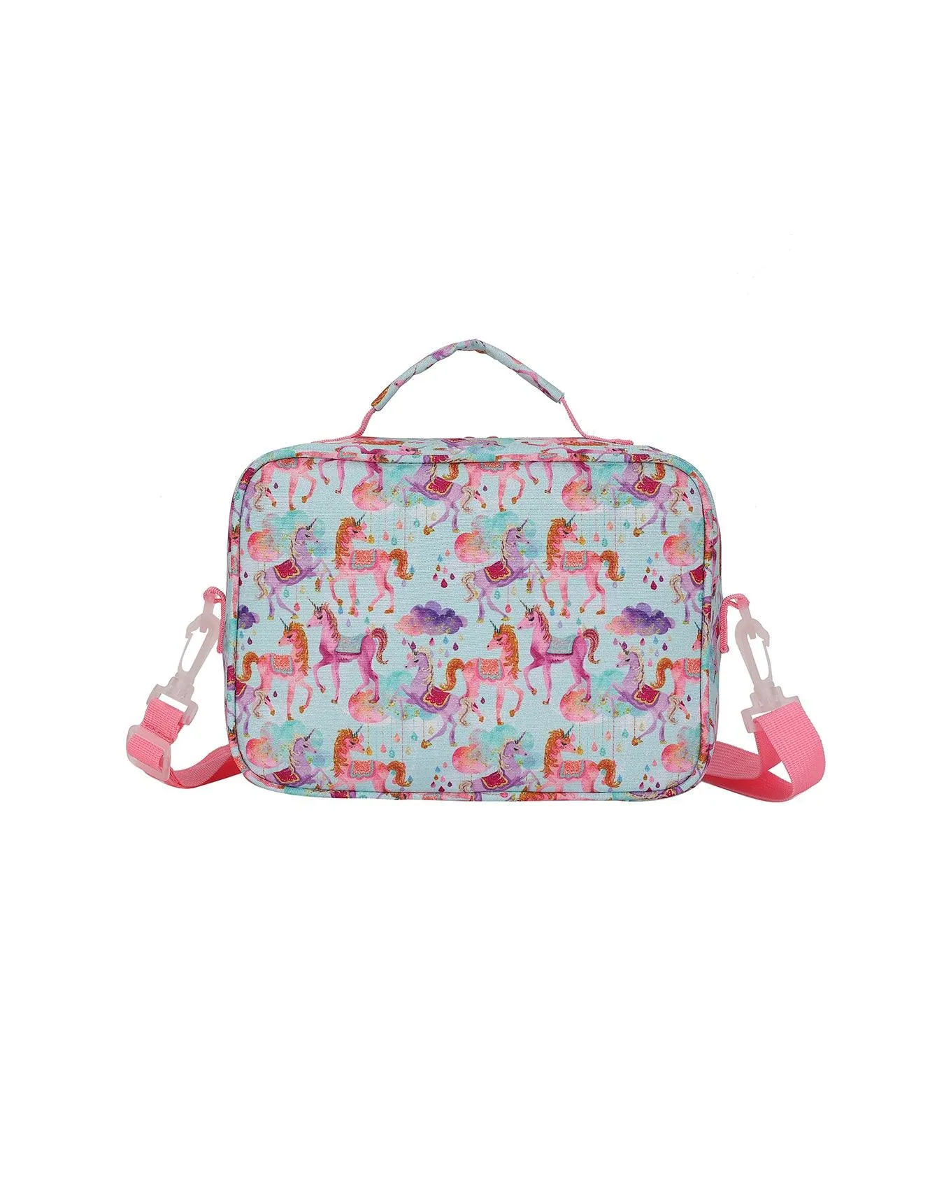 Cubs Baby Blue Baby Unicorn Glittery Cross Body Lunch Bag