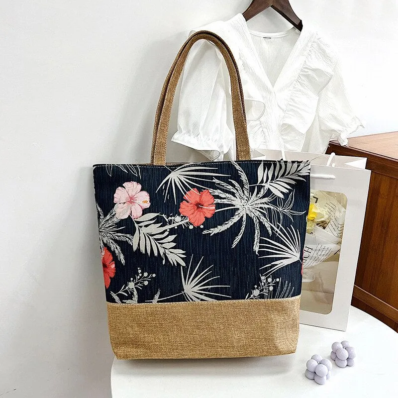 deanwangkt New Washable and Reusable Grocery Shopping Bags for Women's Travel Shoulder Tote Bags with Large Handbags