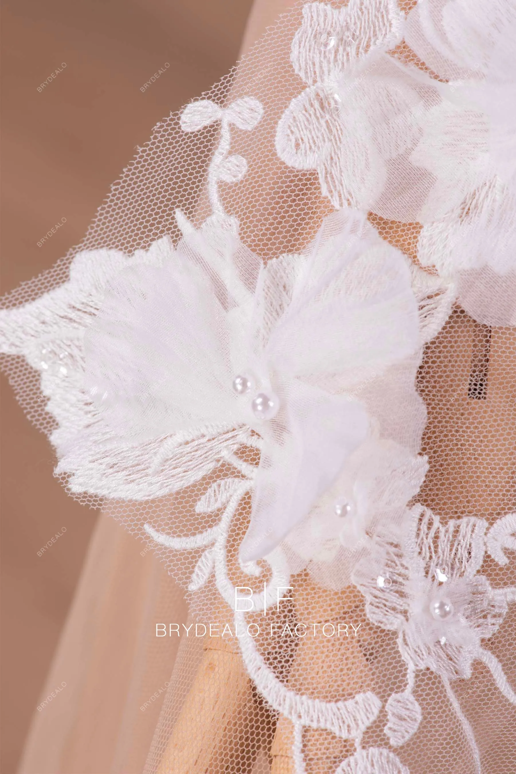 Designer Exquisite 3D Flower Lace Appliques Online