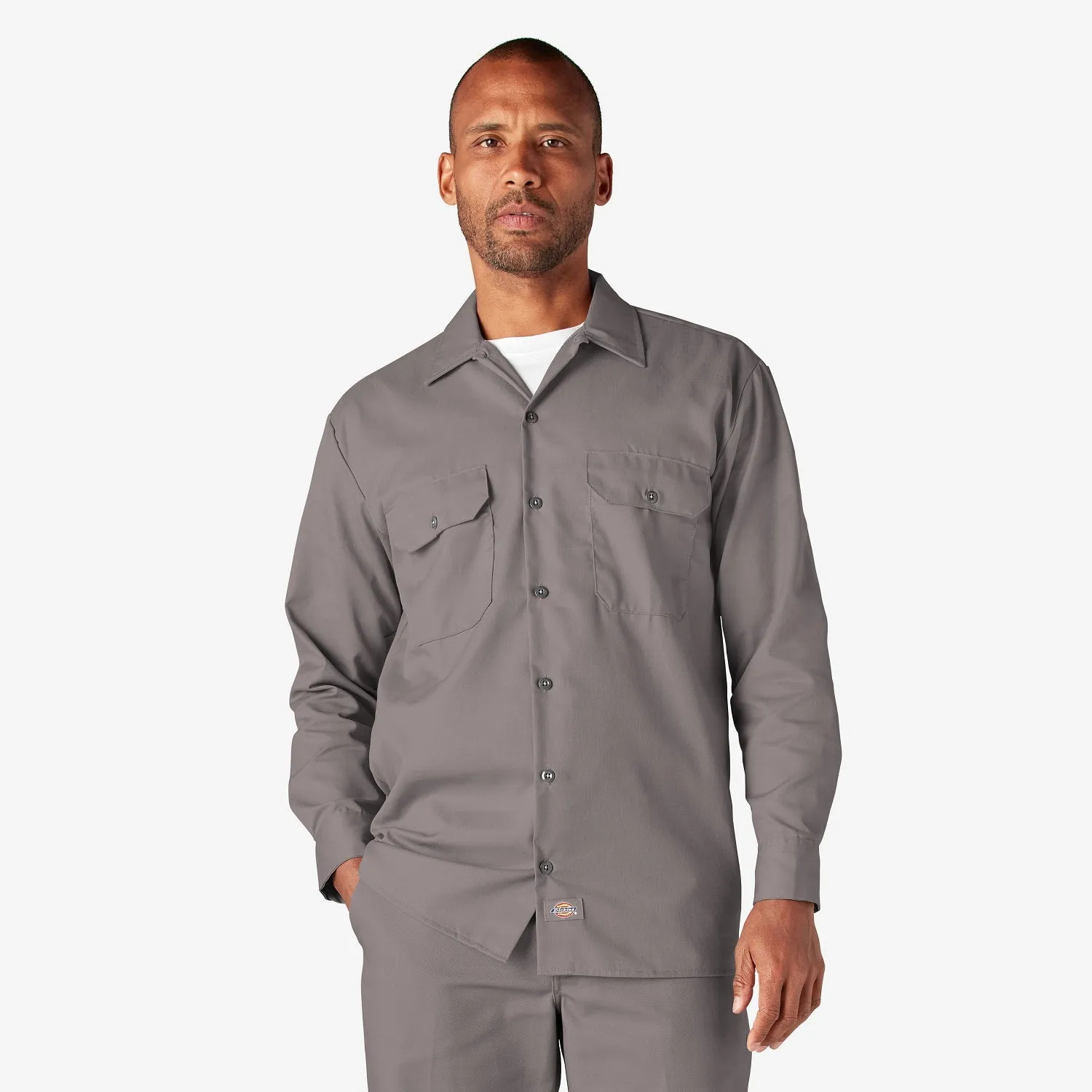 Dickies Men's Long Sleeve Button-Down Work Shirt