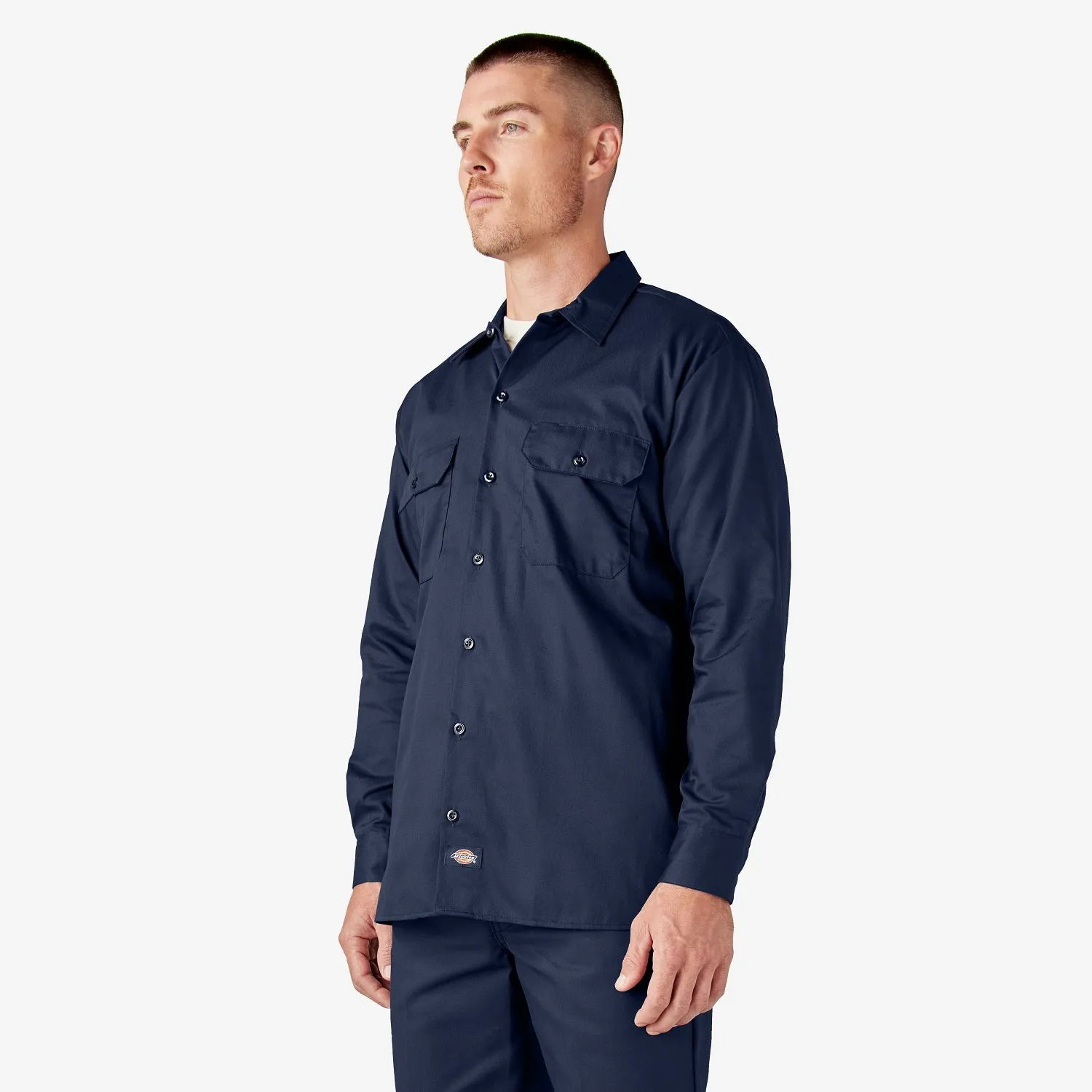 Dickies Men's Long Sleeve Button-Down Work Shirt