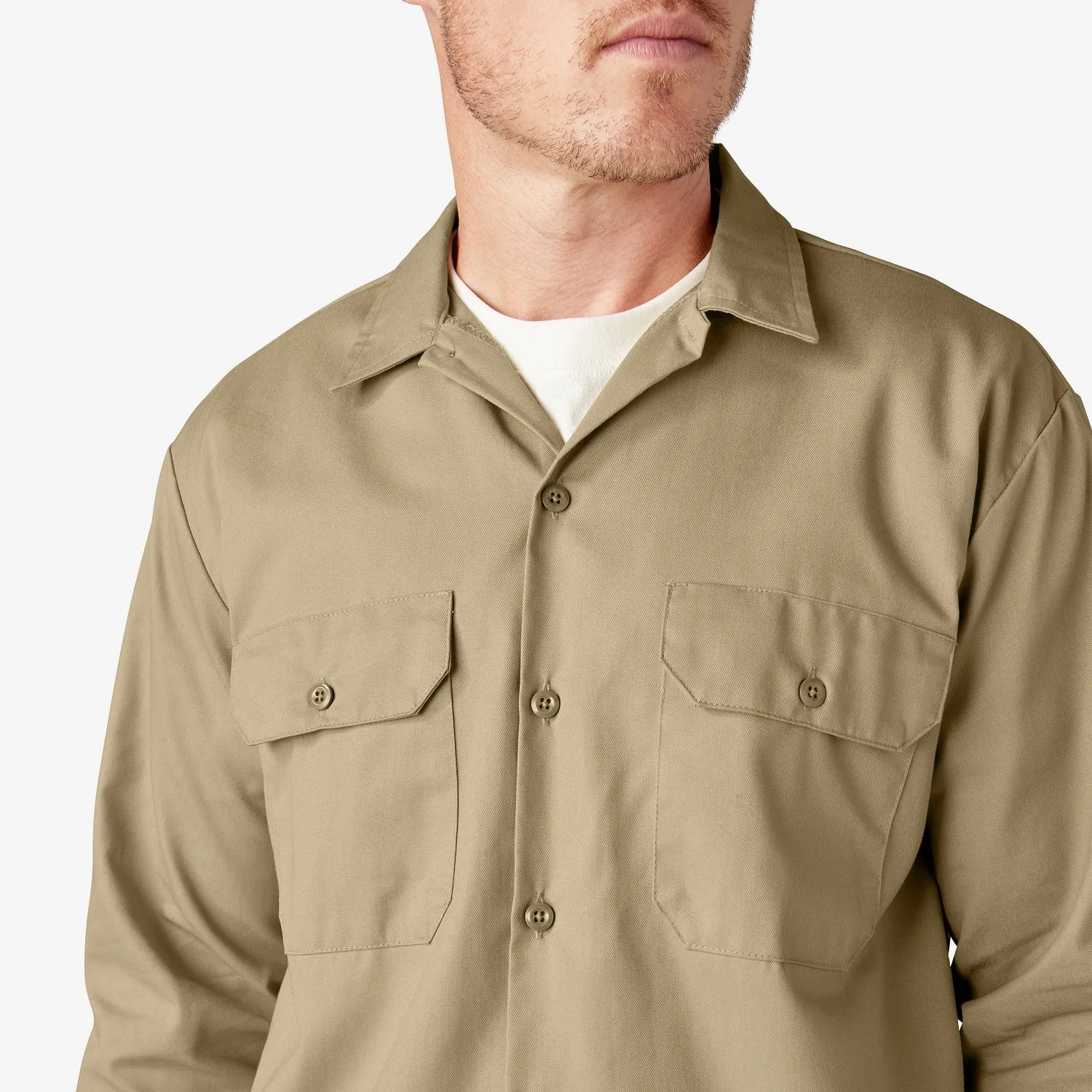Dickies Men's Long Sleeve Button-Down Work Shirt