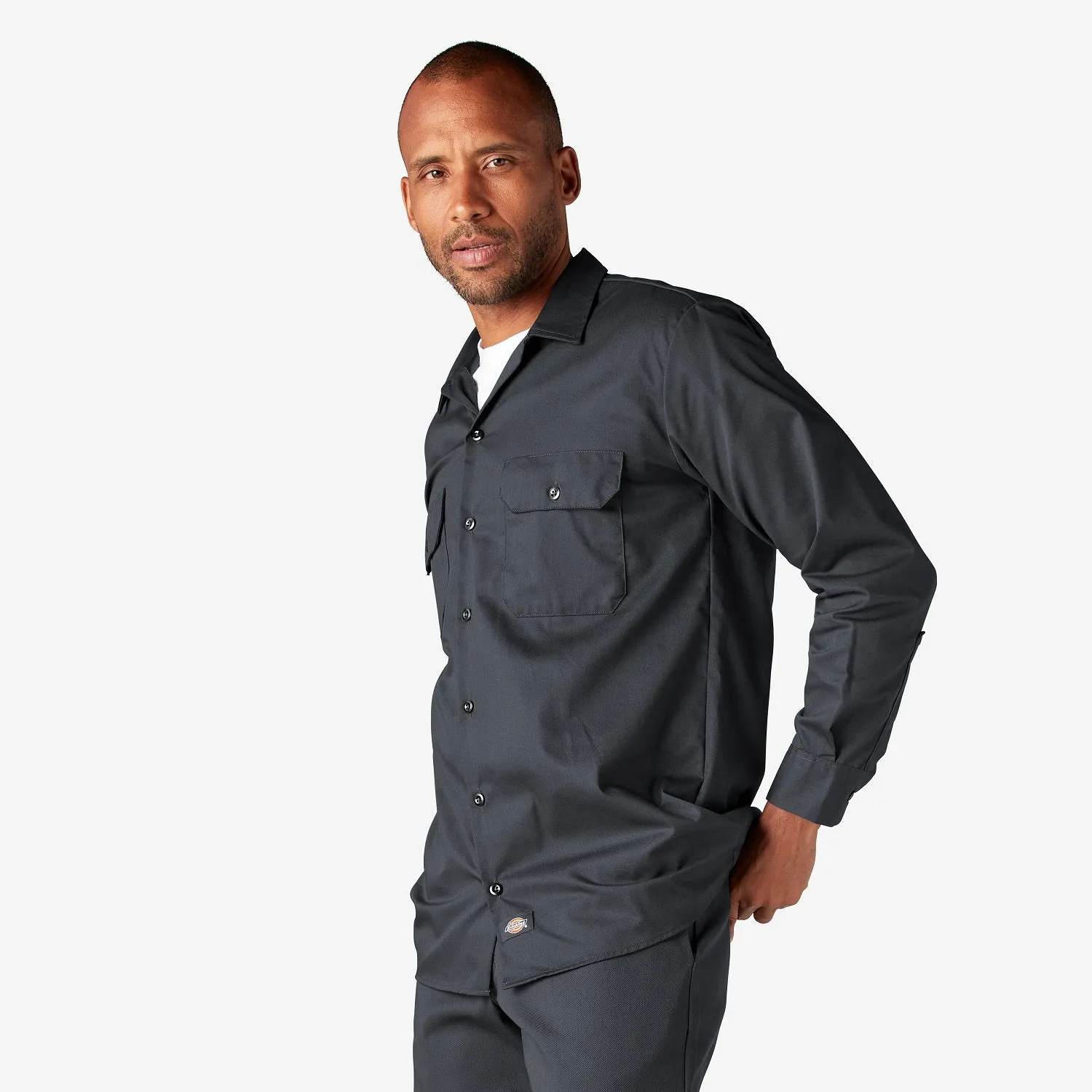 Dickies Men's Long Sleeve Button-Down Work Shirt