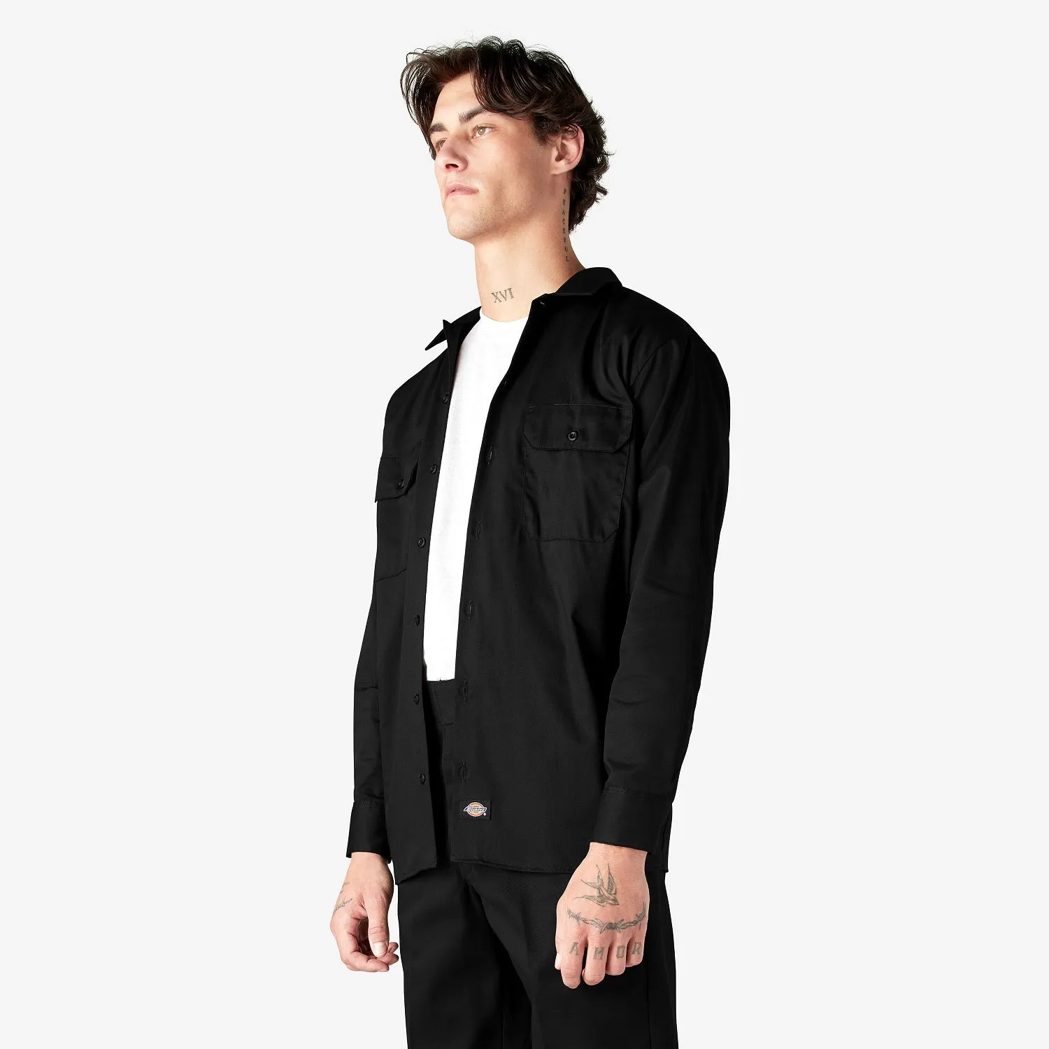 Dickies Men's Long Sleeve Button-Down Work Shirt