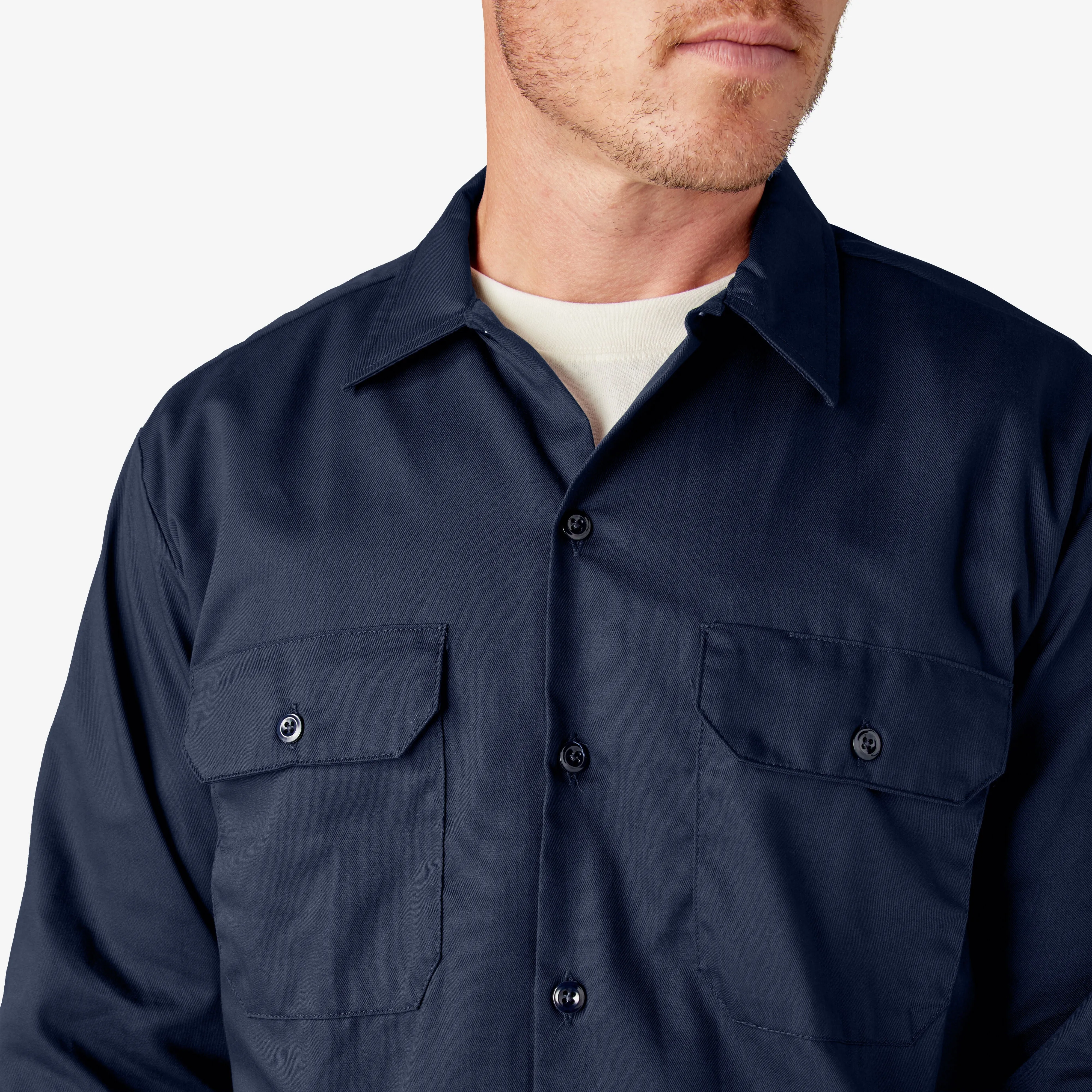 Dickies Men's Long Sleeve Button-Down Work Shirt