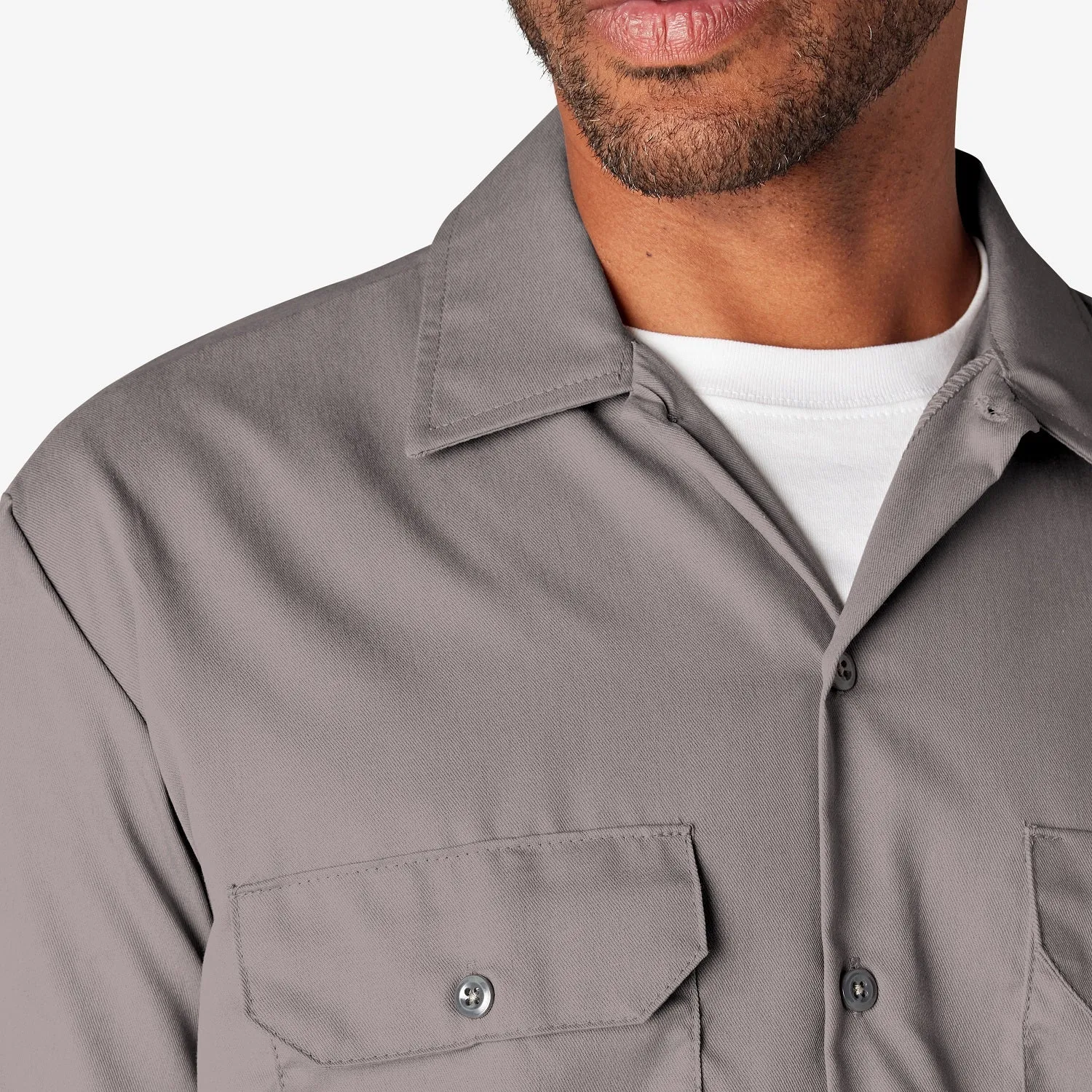Dickies Men's Long Sleeve Button-Down Work Shirt