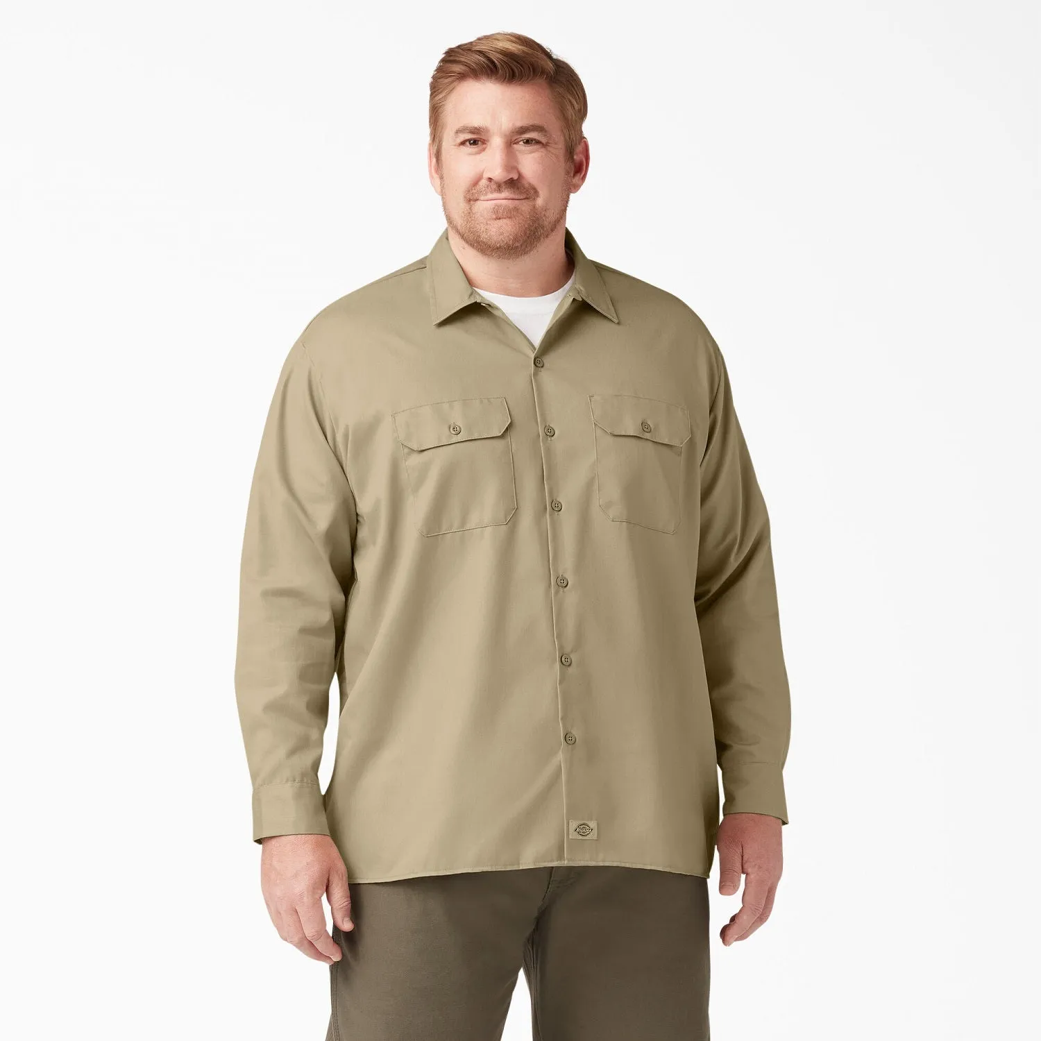 Dickies Men's Long Sleeve Button-Down Work Shirt