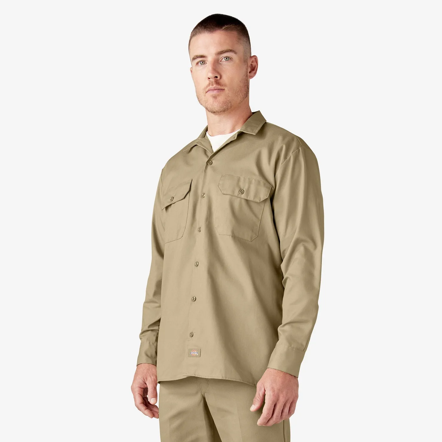 Dickies Men's Long Sleeve Button-Down Work Shirt
