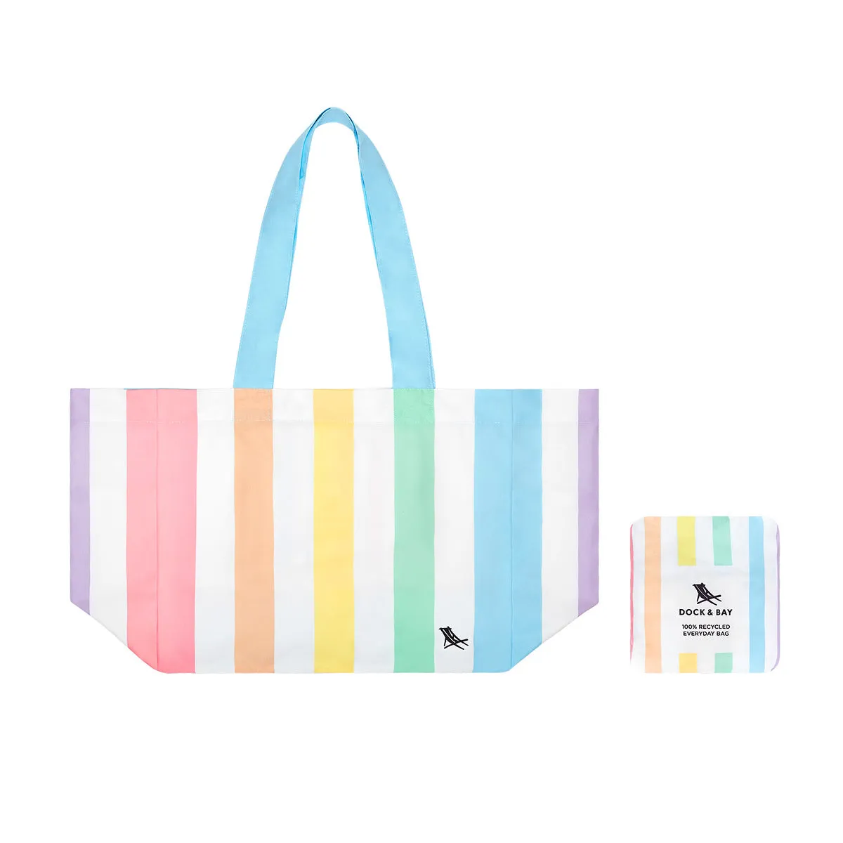 Dock & Bay Everyday Bag - Compact & Foldable Beach Bag, Made from 100% Recycked