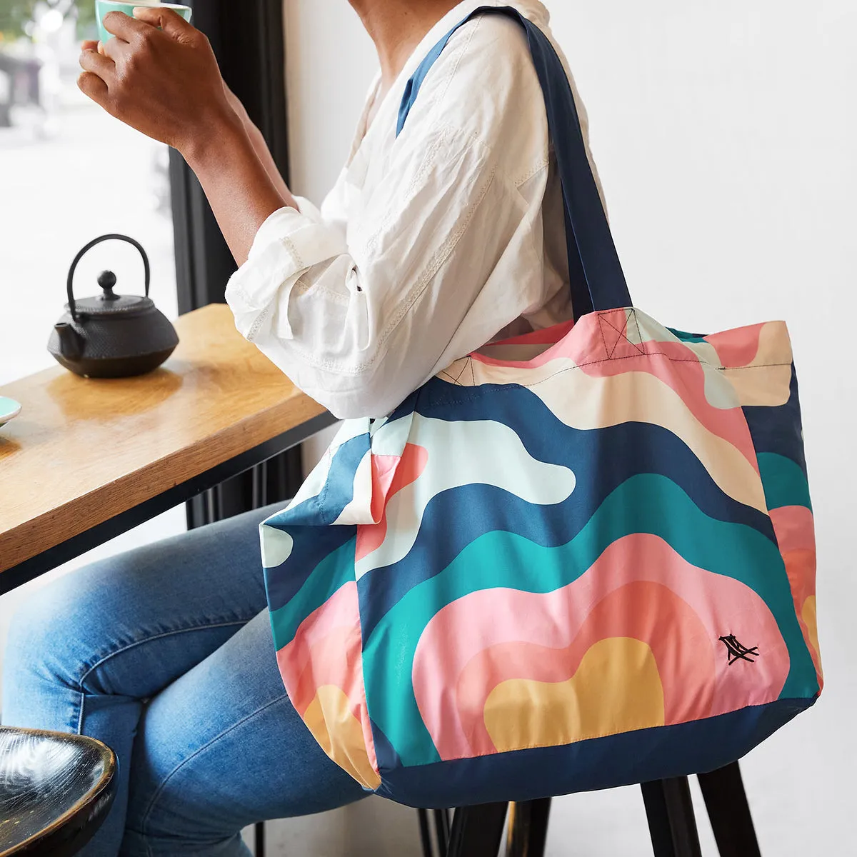 Dock & Bay Everyday Bag - Compact & Foldable Beach Bag, Made from 100% Recycked