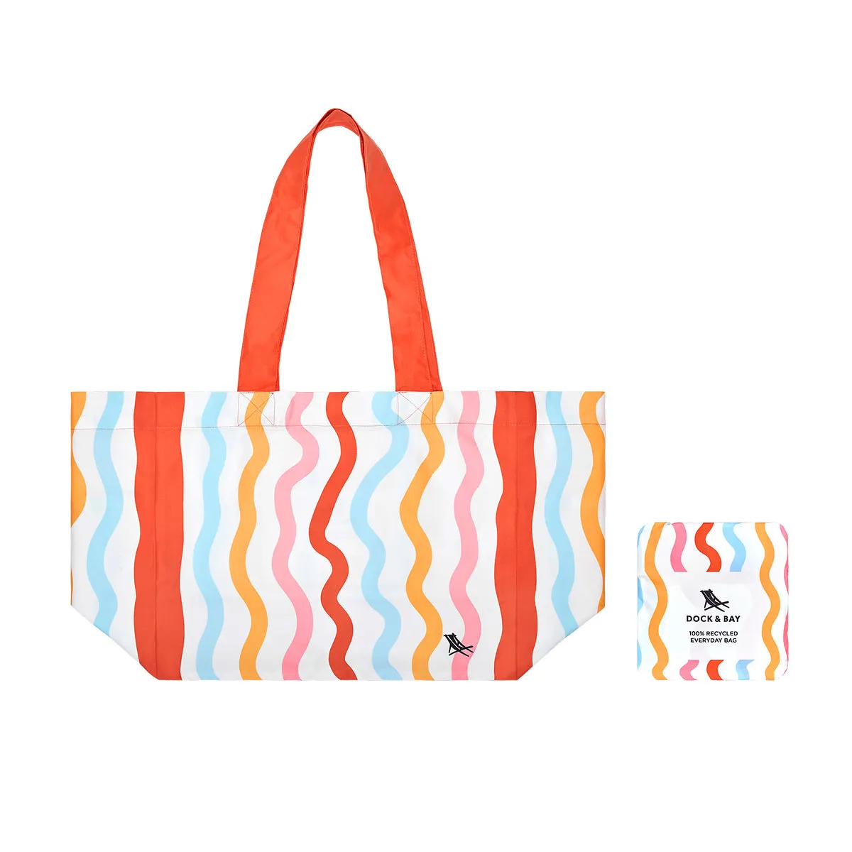 Dock & Bay Everyday Bag - Compact & Foldable Beach Bag, Made from 100% Recycked