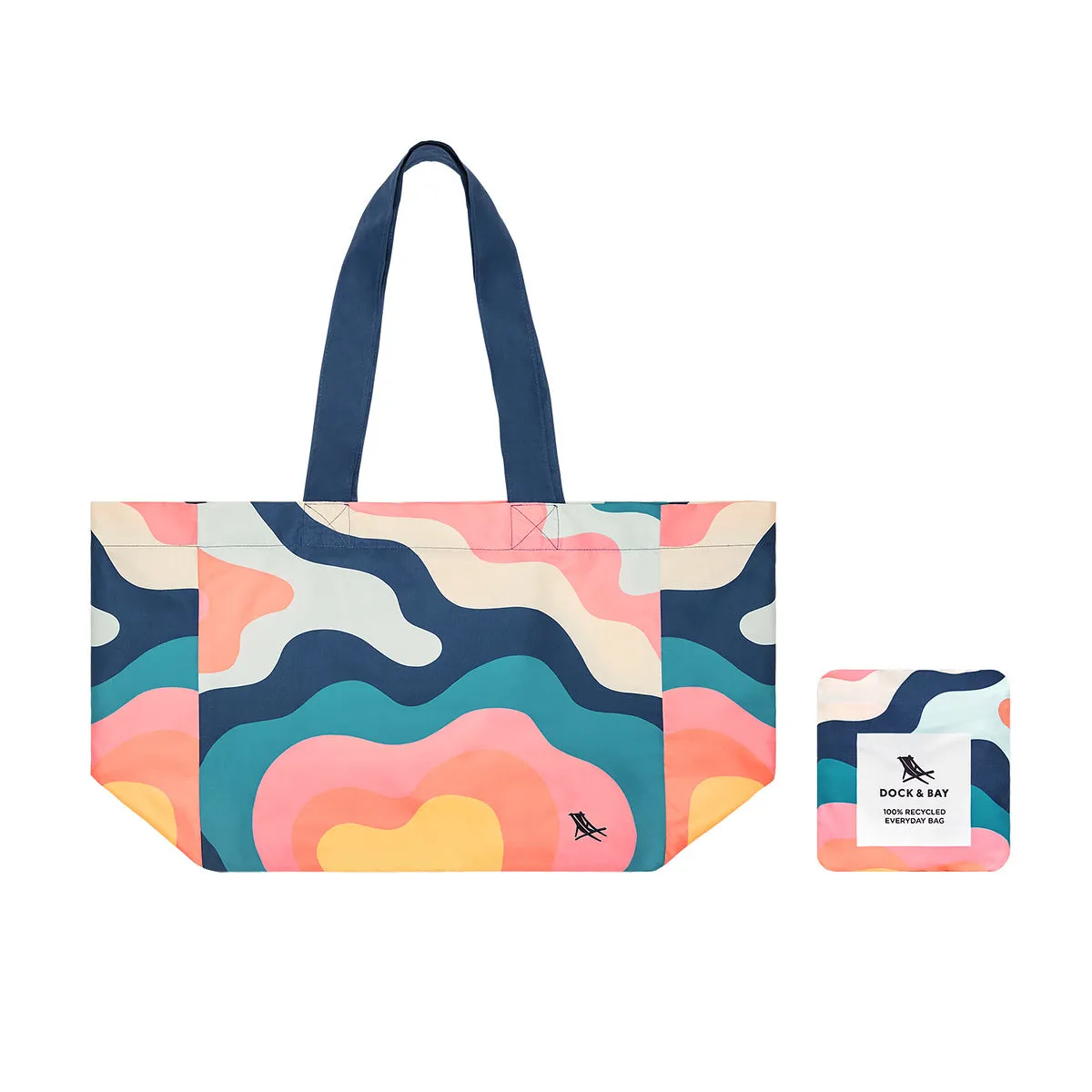 Dock & Bay Everyday Bag - Compact & Foldable Beach Bag, Made from 100% Recycked