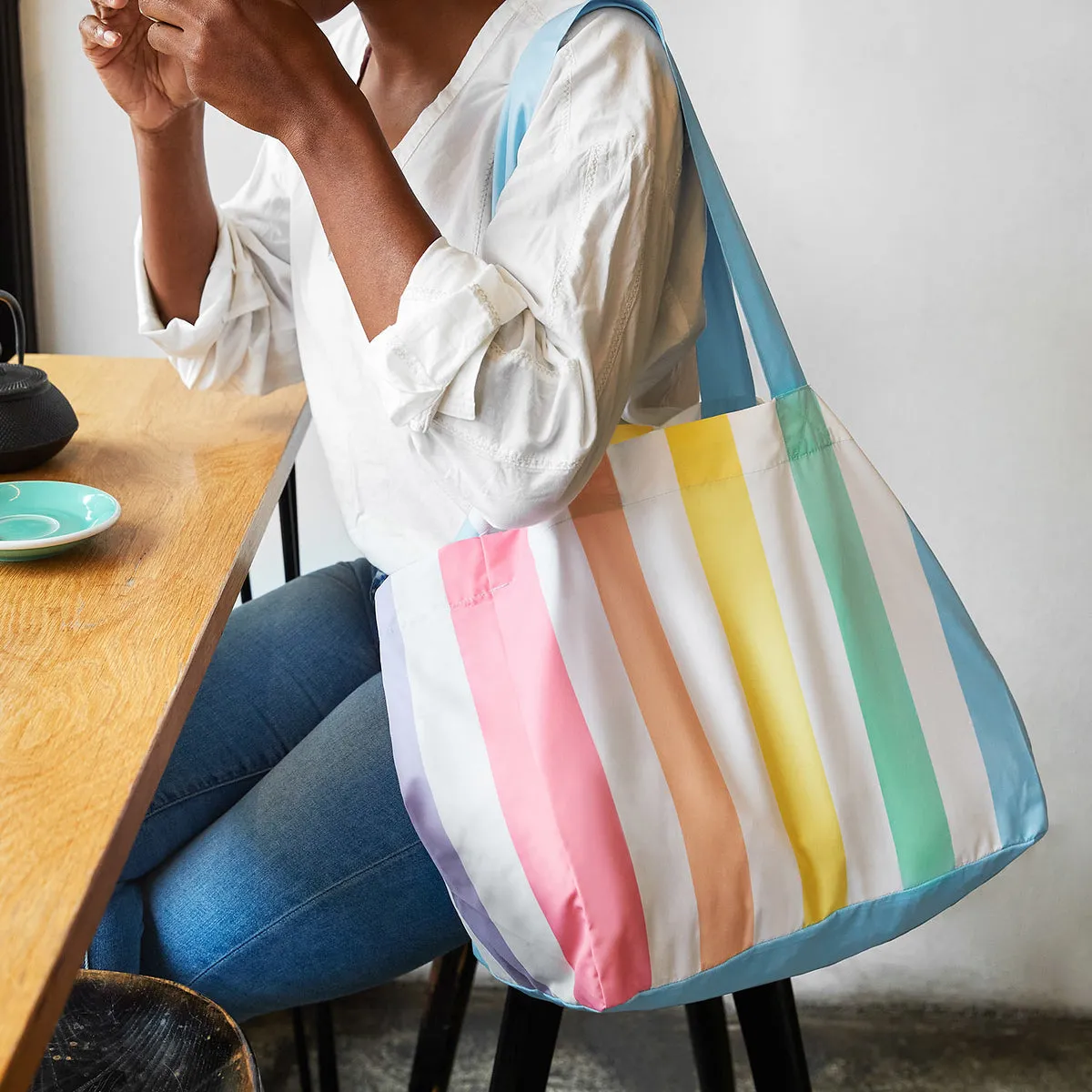 Dock & Bay Everyday Bag - Compact & Foldable Beach Bag, Made from 100% Recycked